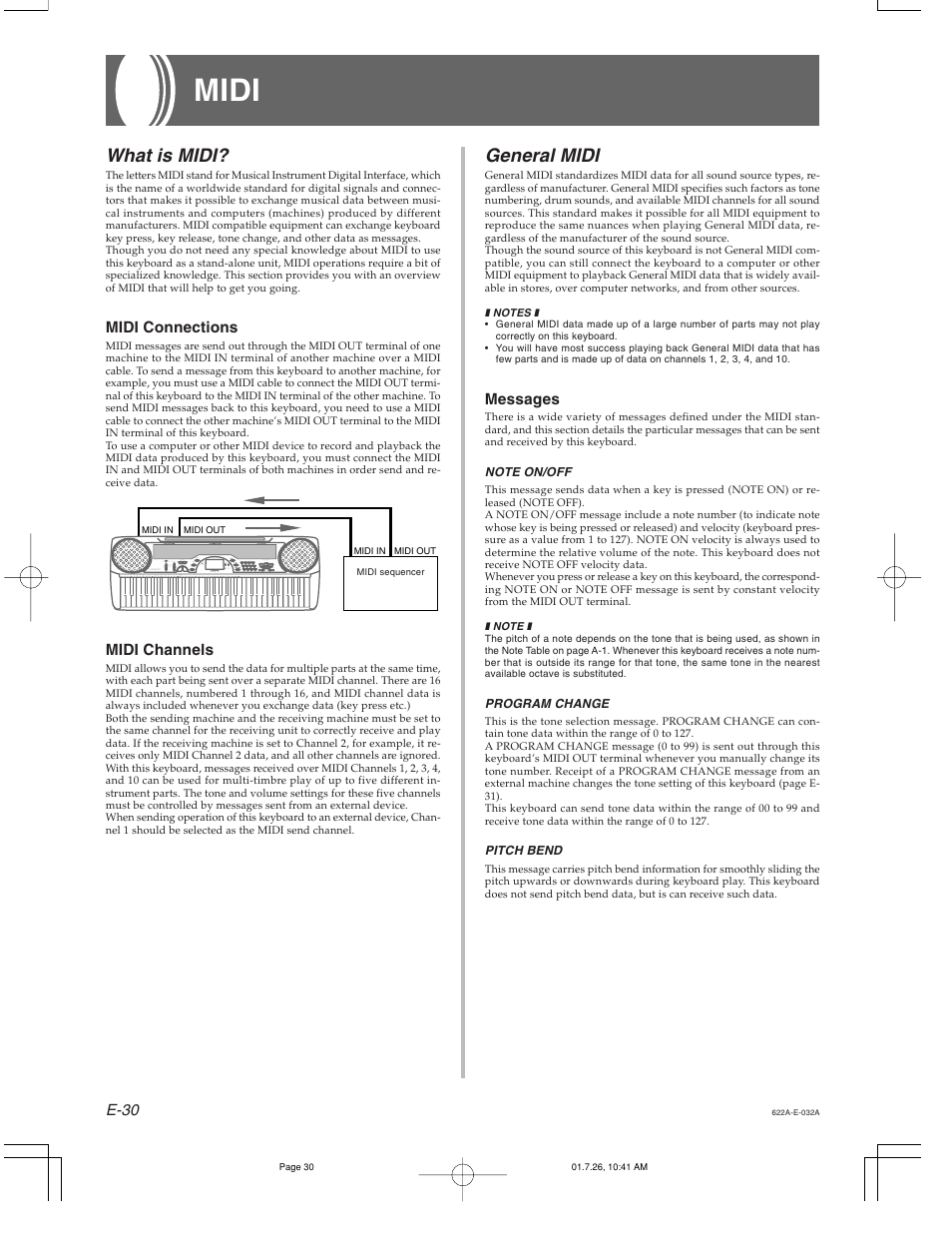 Midi, What is midi, General midi | Casio CTK-451 User Manual | Page 32 / 46