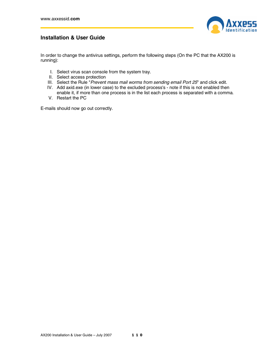 Casio AX200 User Manual | Page 110 / 118