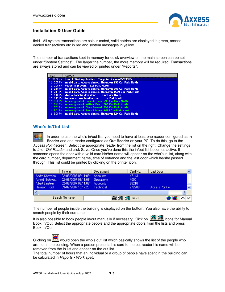 Casio AX200 User Manual | Page 33 / 118