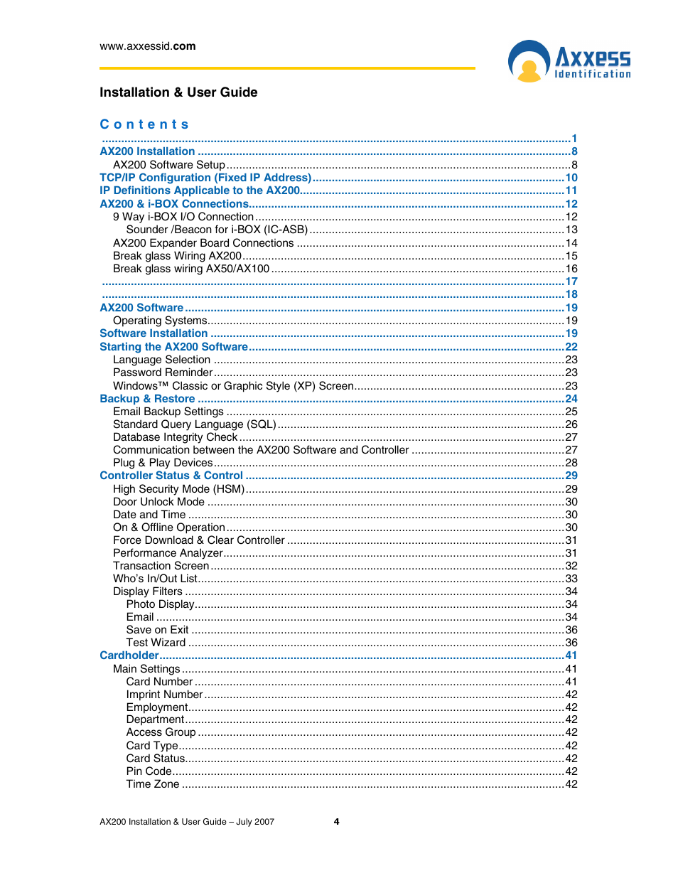 Casio AX200 User Manual | Page 4 / 118