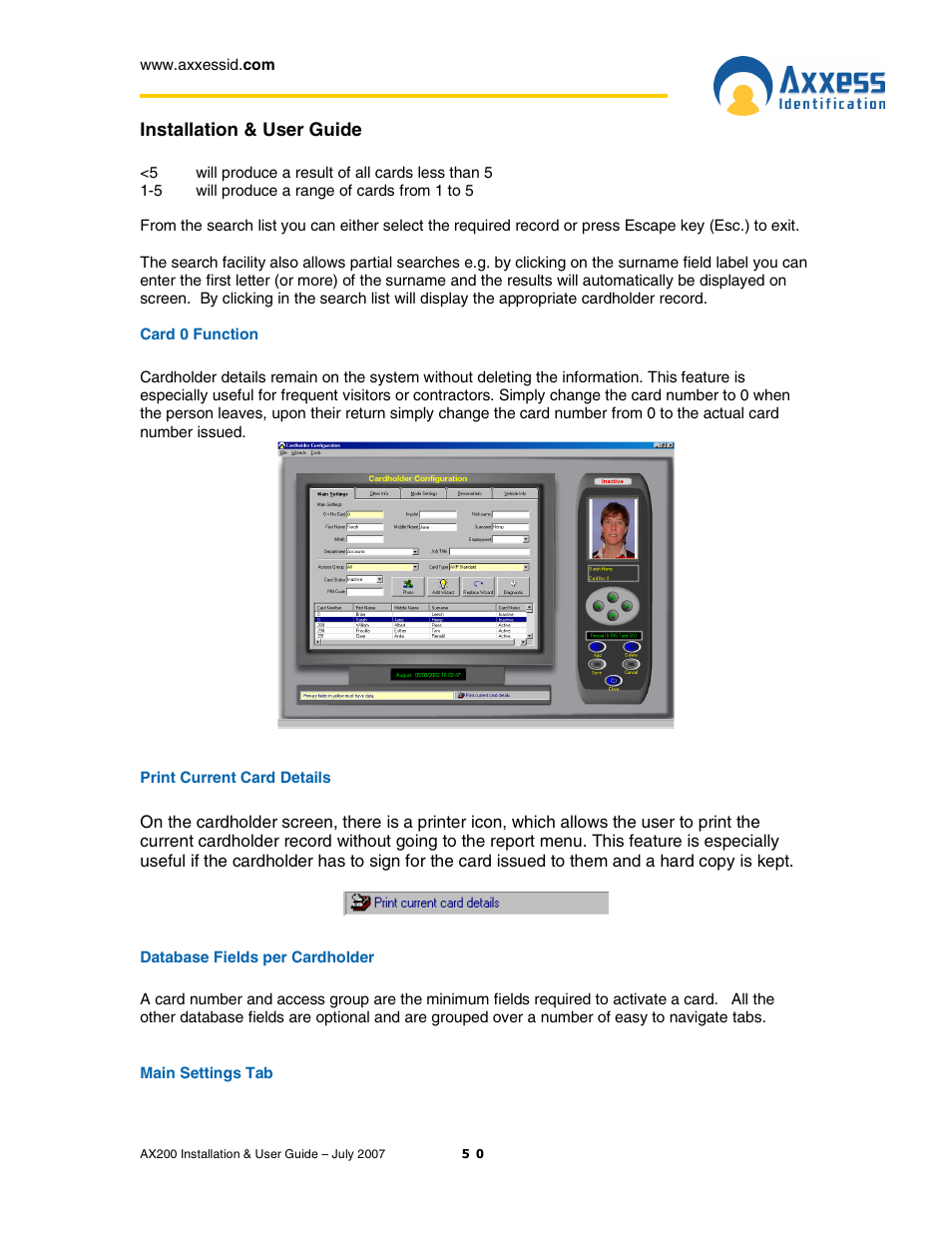 Casio AX200 User Manual | Page 50 / 118