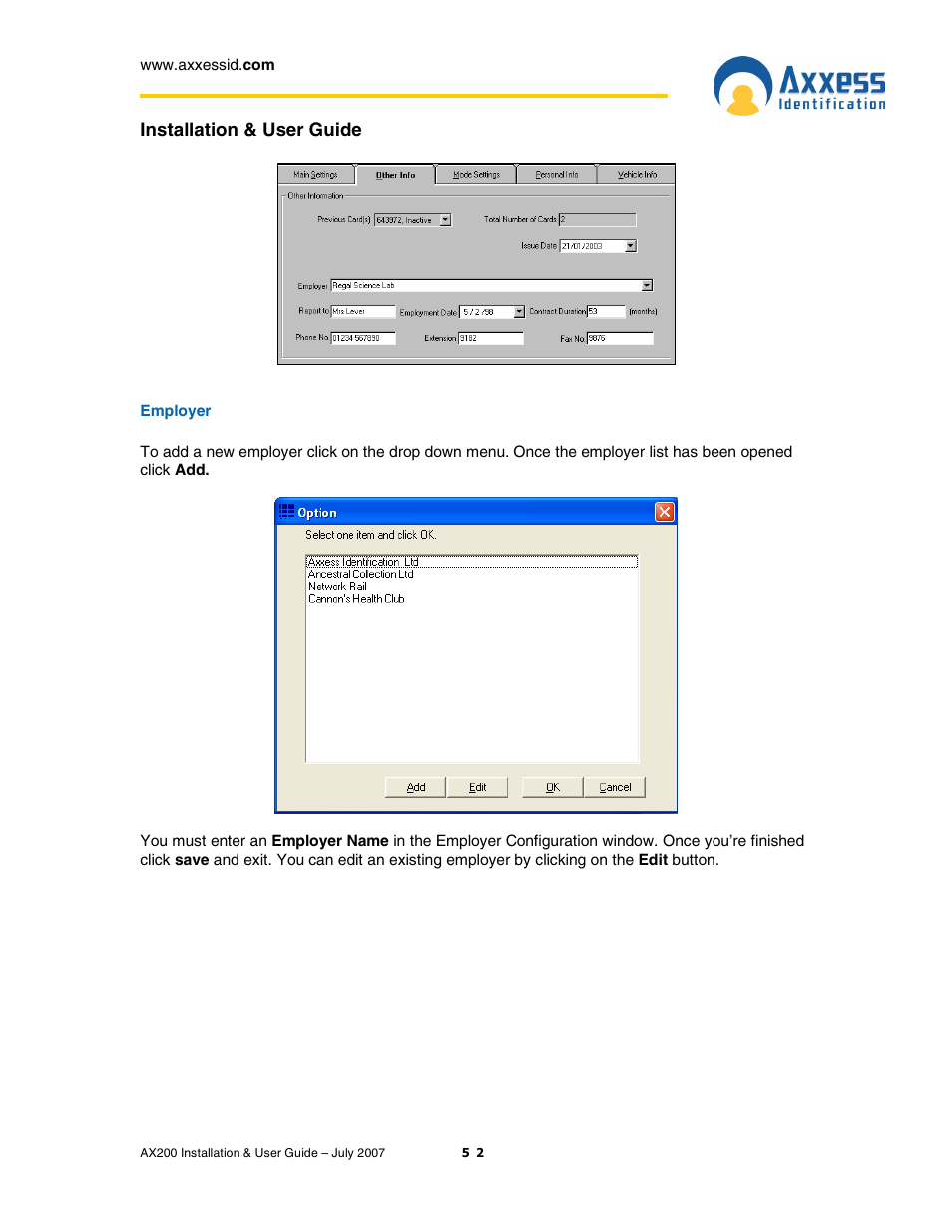Casio AX200 User Manual | Page 52 / 118