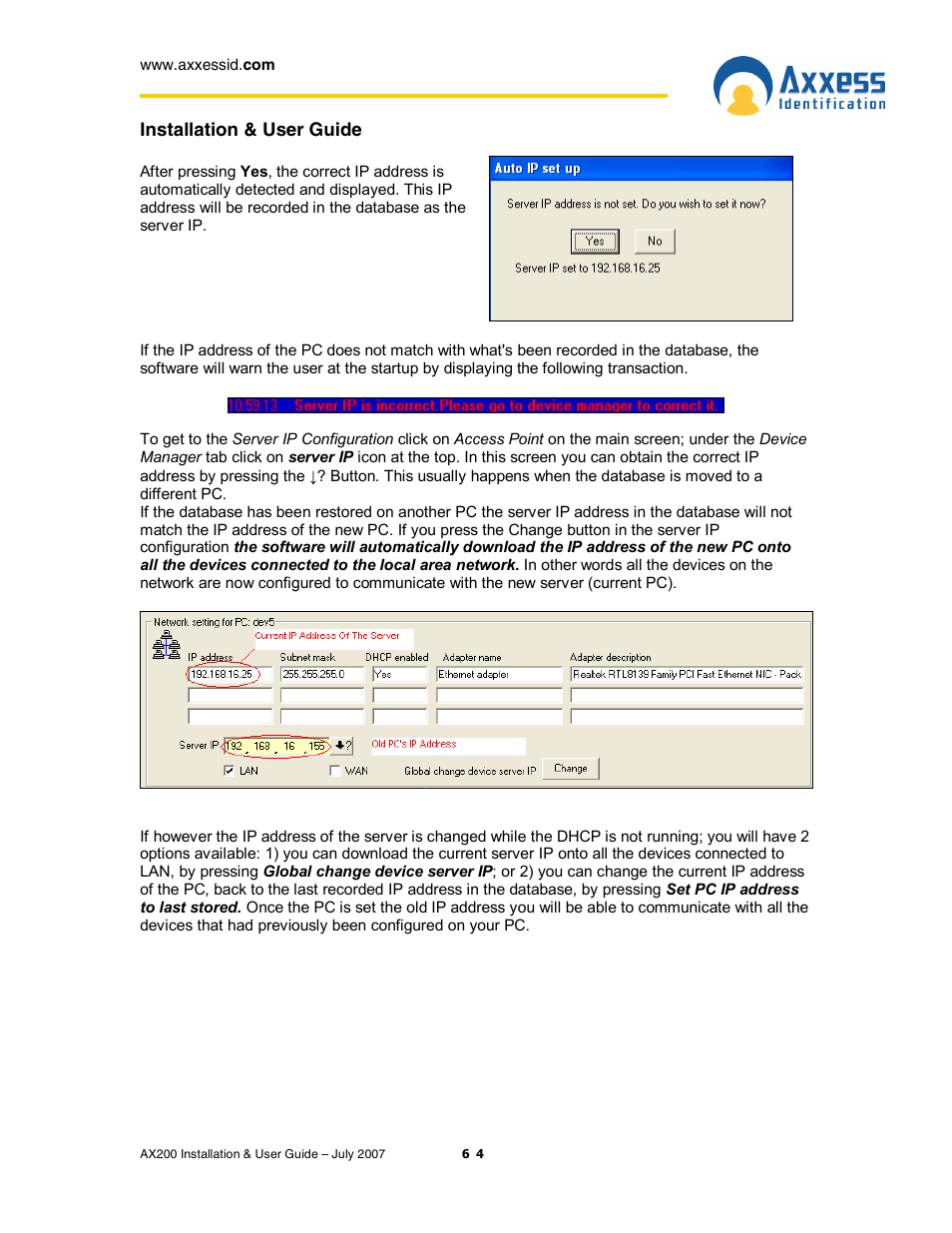 Casio AX200 User Manual | Page 64 / 118