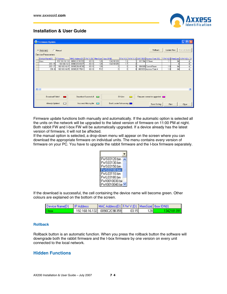 Casio AX200 User Manual | Page 74 / 118