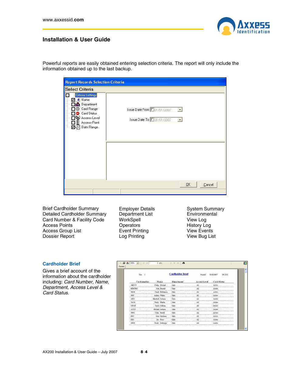 Casio AX200 User Manual | Page 84 / 118