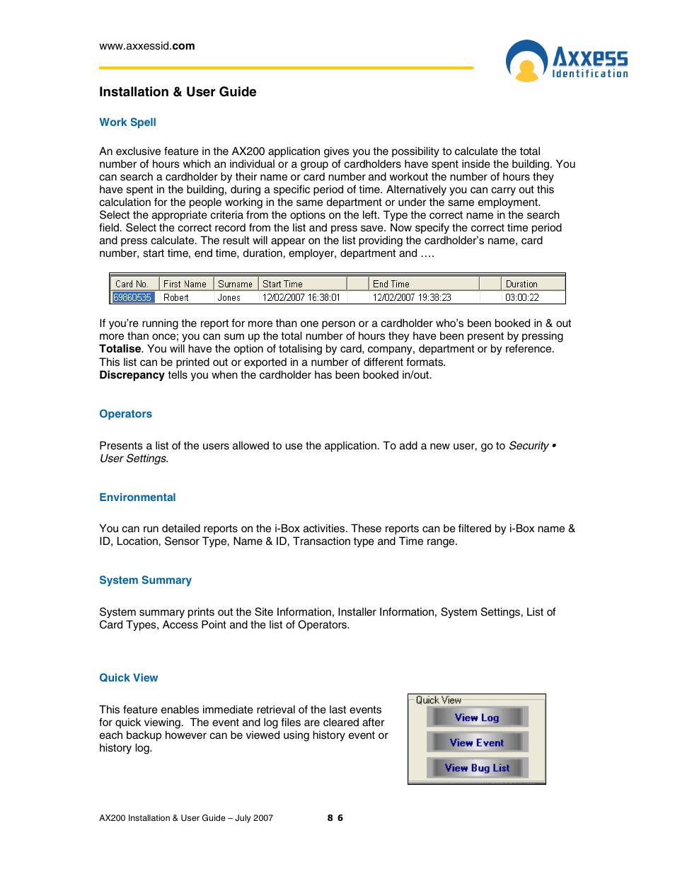 Casio AX200 User Manual | Page 86 / 118