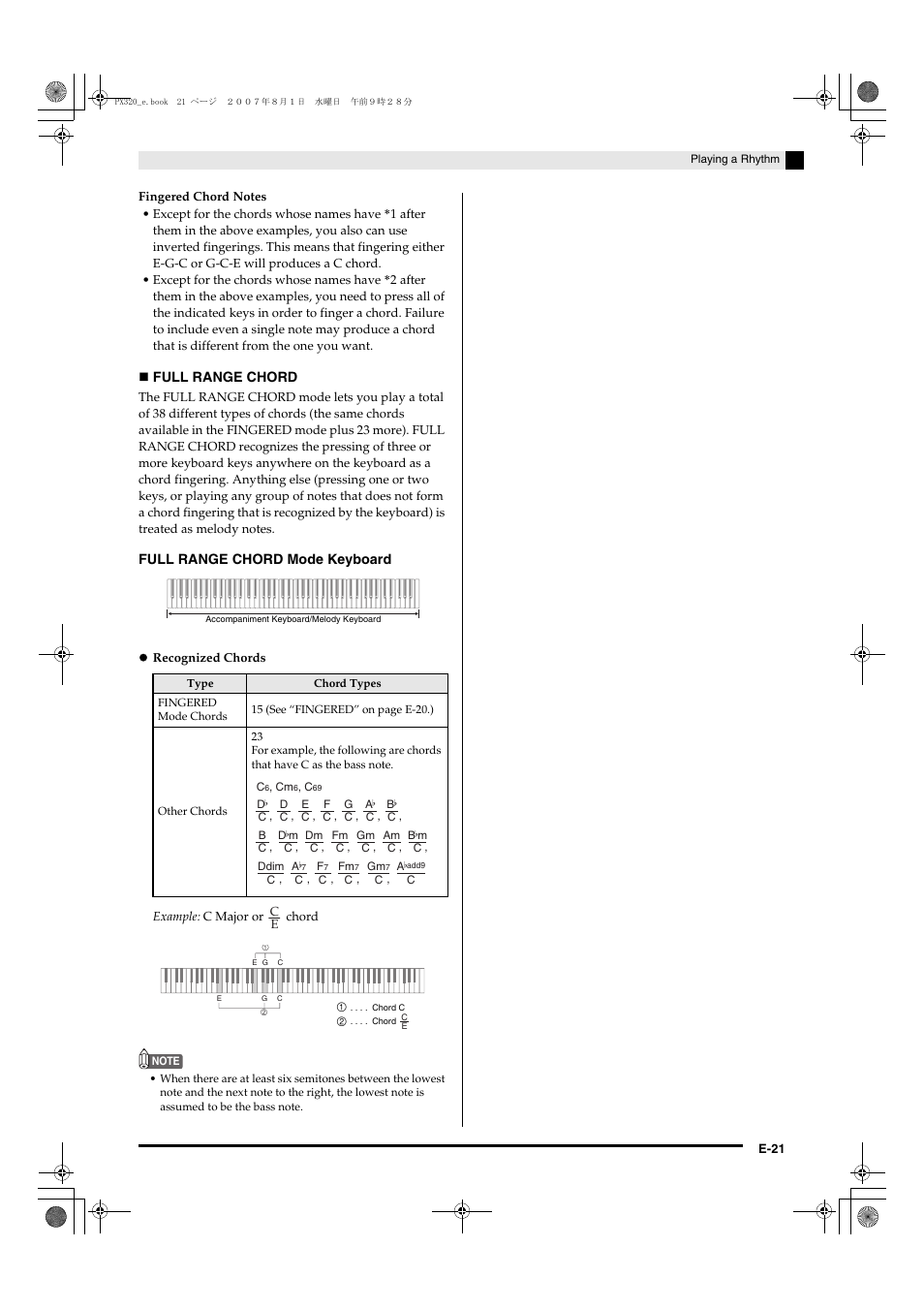 Casio keyboard PX-320 User Manual | Page 23 / 62