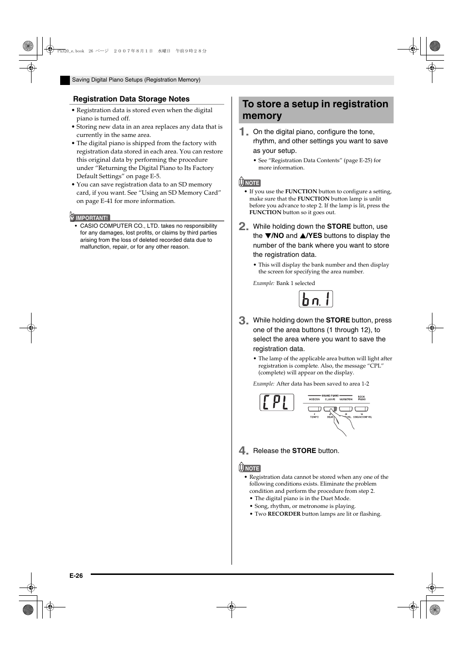 Casio keyboard PX-320 User Manual | Page 28 / 62