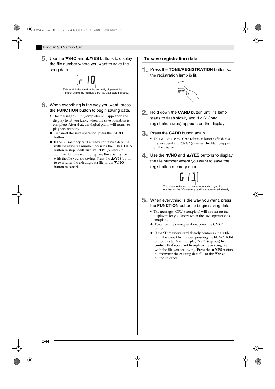 Casio keyboard PX-320 User Manual | Page 46 / 62