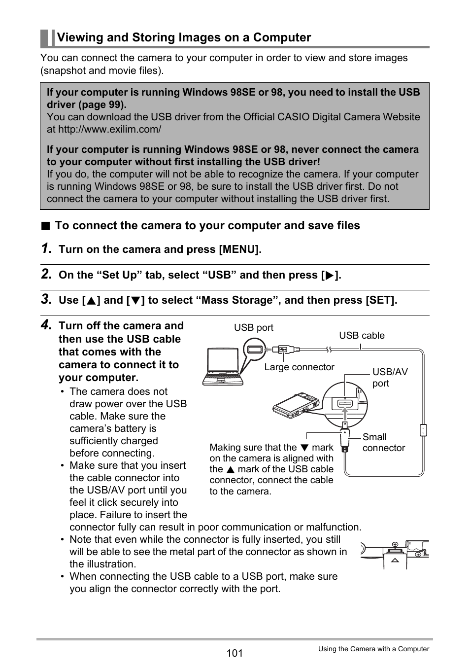 Viewing and storing images on a computer | Casio EXILIM K1100PCM1DMX User Manual | Page 101 / 167