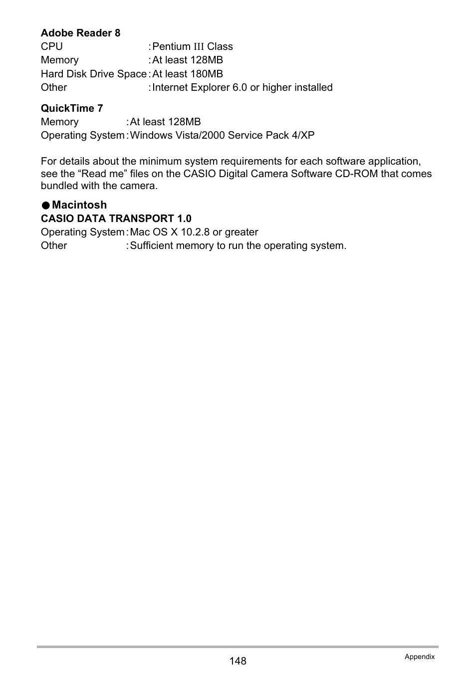 Casio EXILIM K1100PCM1DMX User Manual | Page 148 / 167