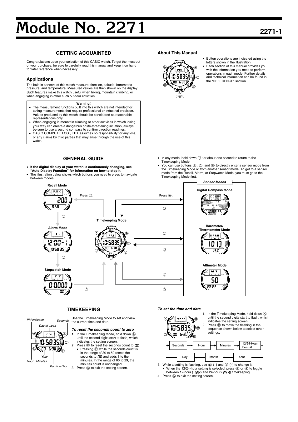Casio 2271 User Manual | 8 pages