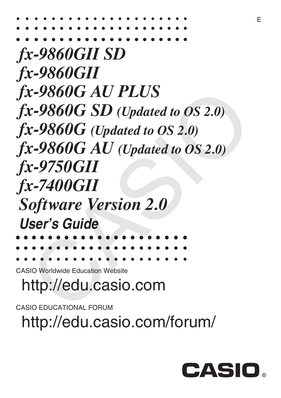 Casio FX-9750GII User Manual | 402 pages