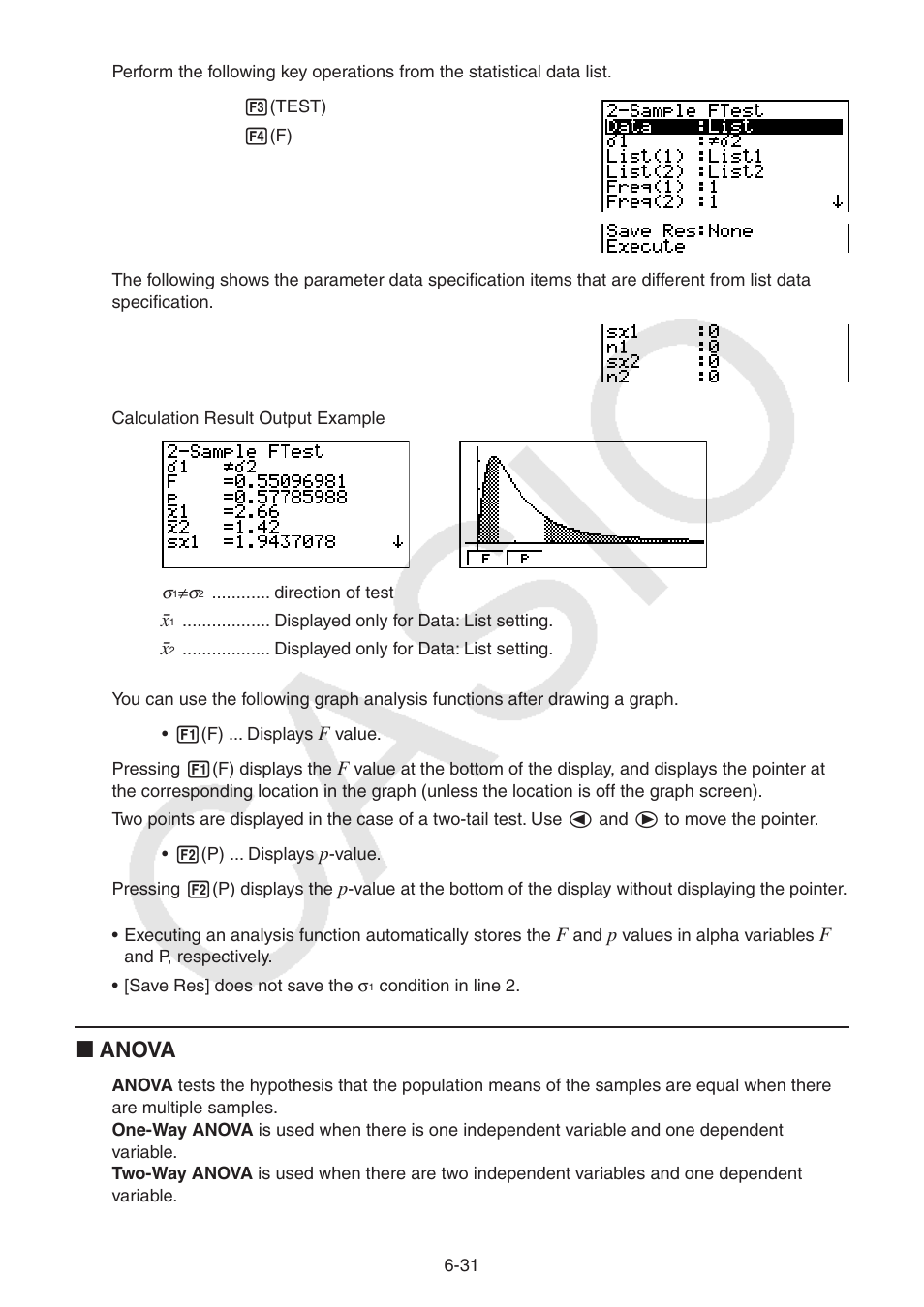 I anova | Casio FX-9750GII User Manual | Page 171 / 402