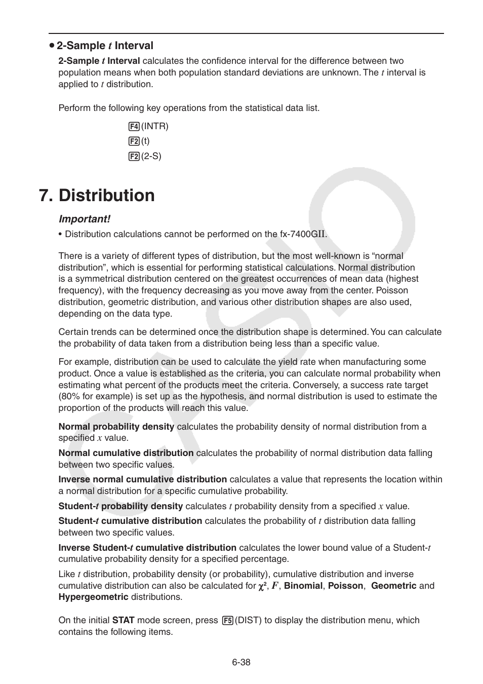 Distribution | Casio FX-9750GII User Manual | Page 178 / 402