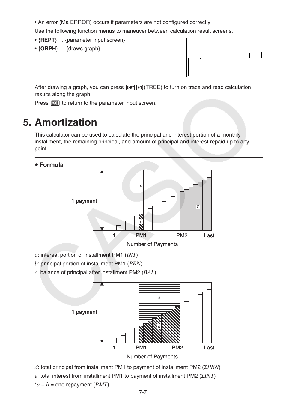 Amortization | Casio FX-9750GII User Manual | Page 202 / 402