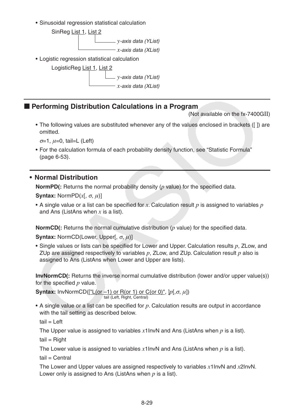 Casio FX-9750GII User Manual | Page 240 / 402