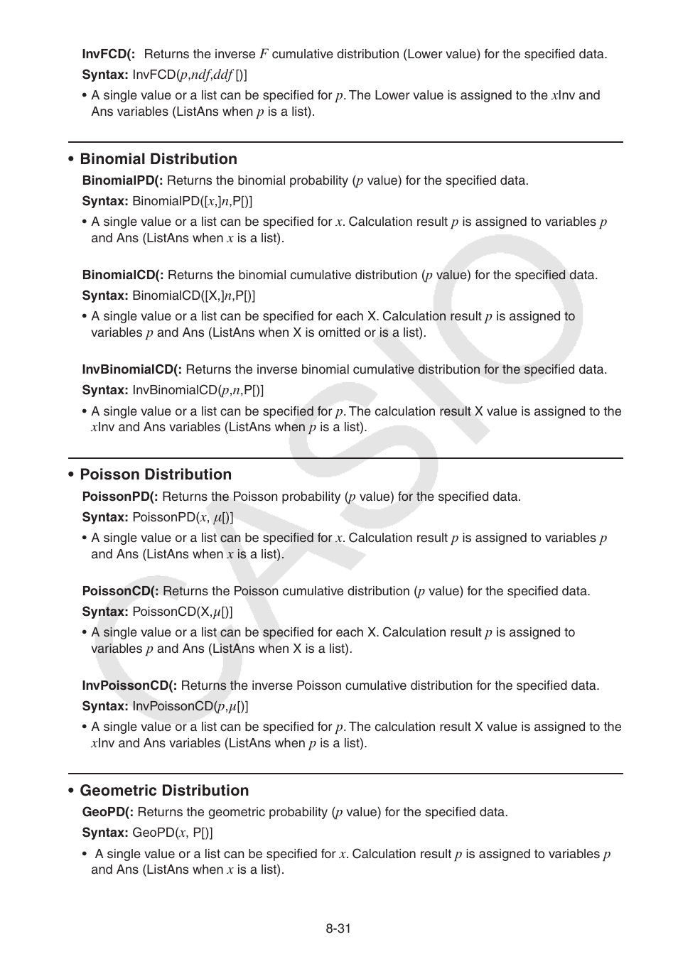 Casio FX-9750GII User Manual | Page 242 / 402