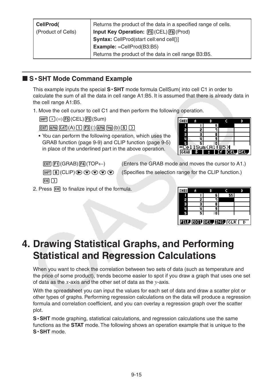 Calculations | Casio FX-9750GII User Manual | Page 269 / 402