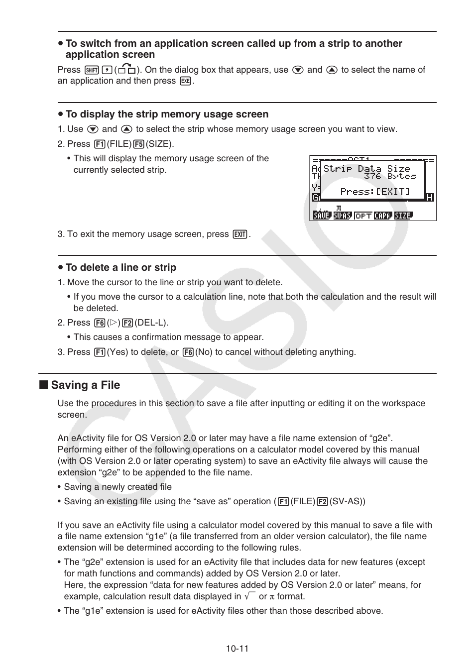 K saving a file | Casio FX-9750GII User Manual | Page 286 / 402