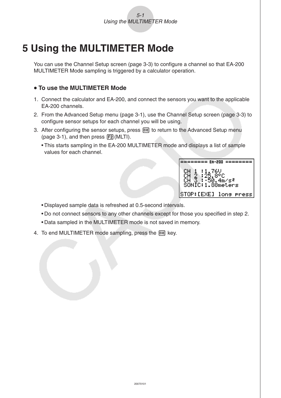 5 using the multimeter mode | Casio FX-9750GII User Manual | Page 360 / 402