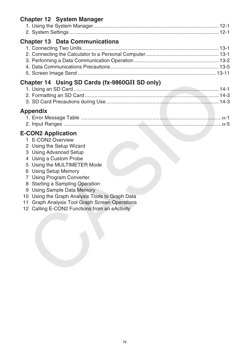 Casio FX-9750GII User Manual | Page 5 / 402