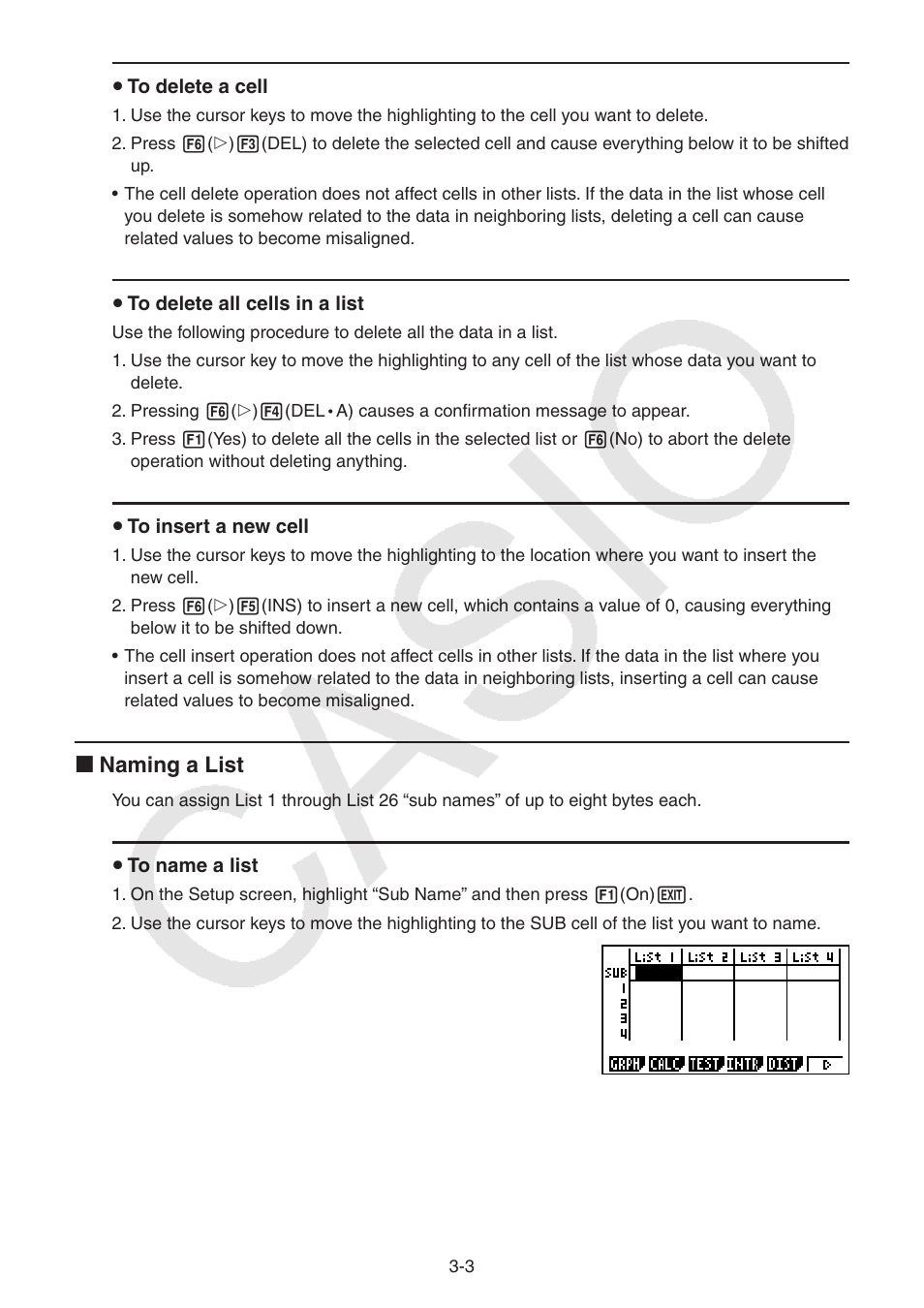 I naming a list | Casio FX-9750GII User Manual | Page 92 / 402