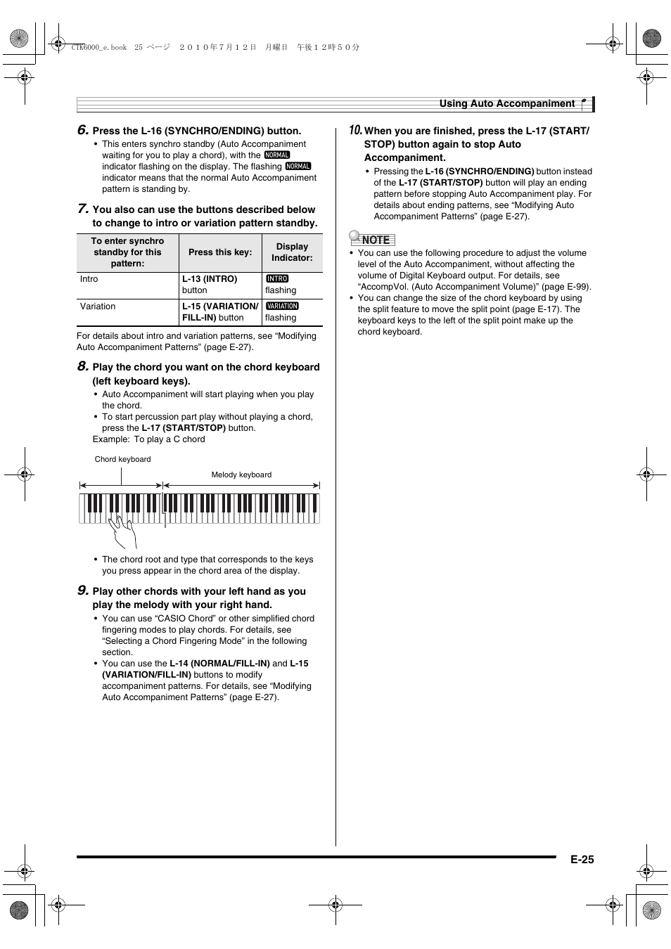 Casio WK6500E1A User Manual | Page 27 / 132