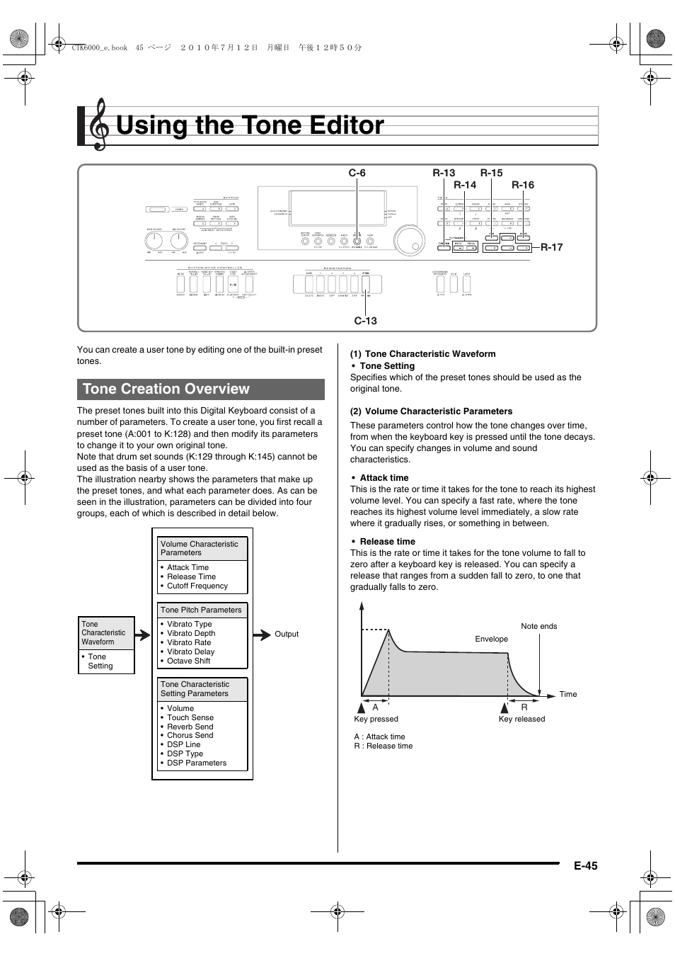 Using the tone editor, Tone creation overview | Casio WK6500E1A User Manual | Page 47 / 132