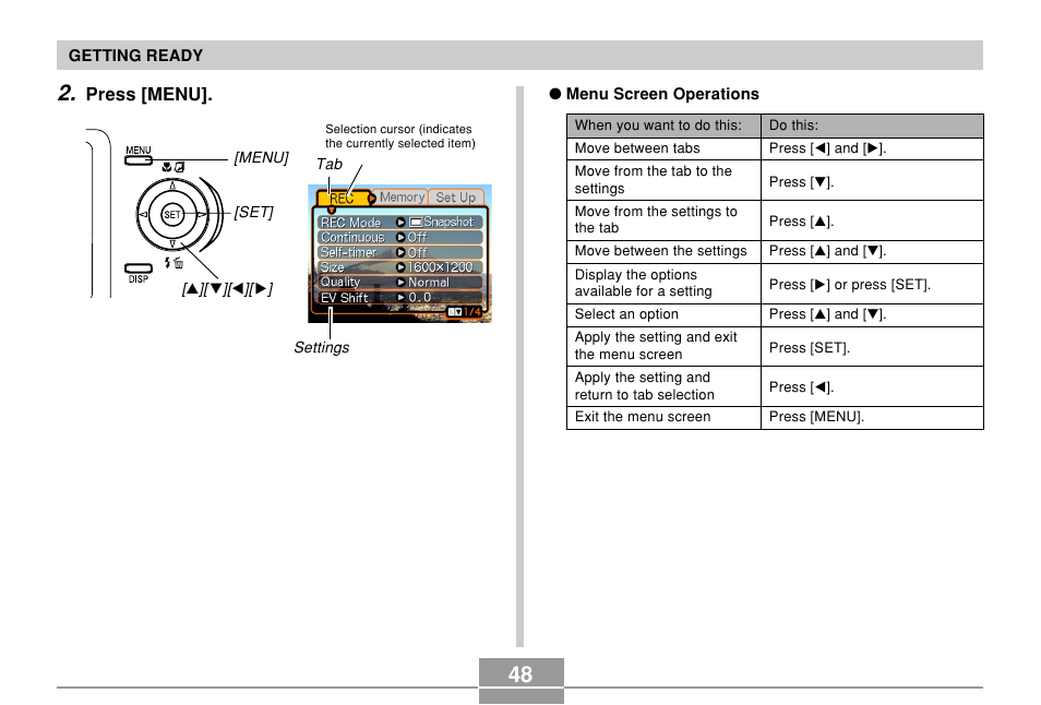 Casio QV-R61 User Manual | Page 48 / 210