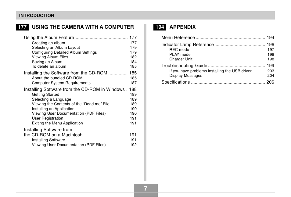 Casio QV-R61 User Manual | Page 7 / 210