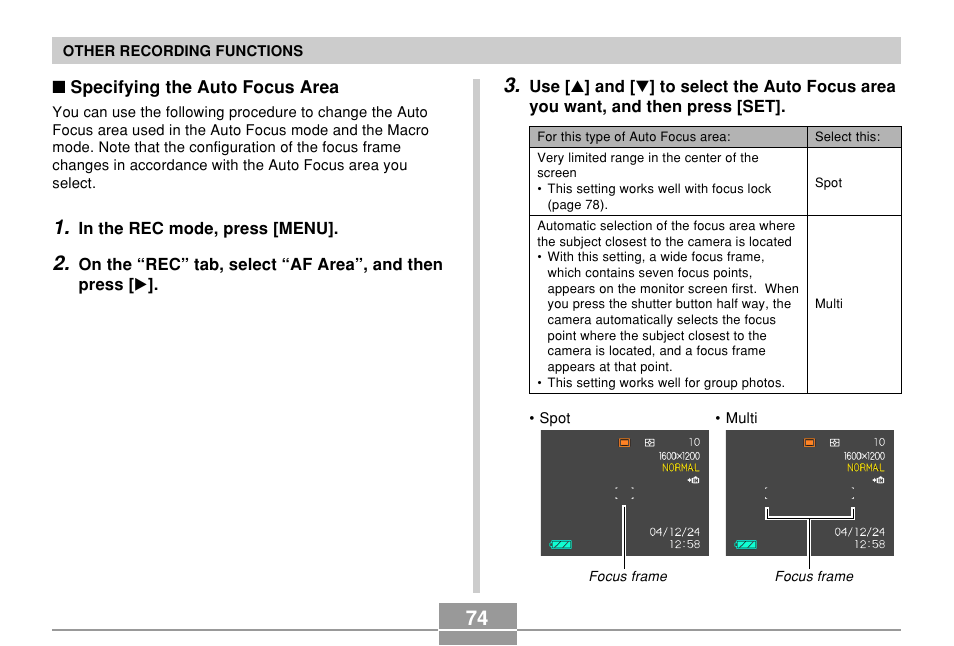 Casio QV-R61 User Manual | Page 74 / 210