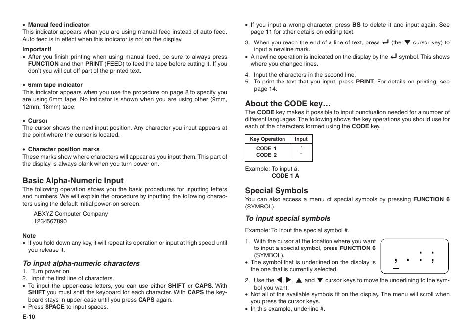 Casio KL-100 User Manual | Page 11 / 24
