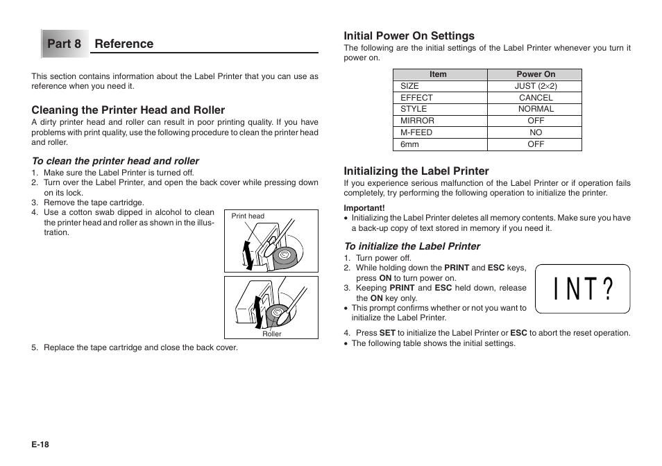 Part 8 reference | Casio KL-100 User Manual | Page 19 / 24