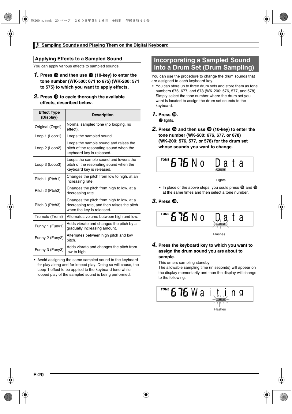 Casio wk 200 User Manual | Page 22 / 80