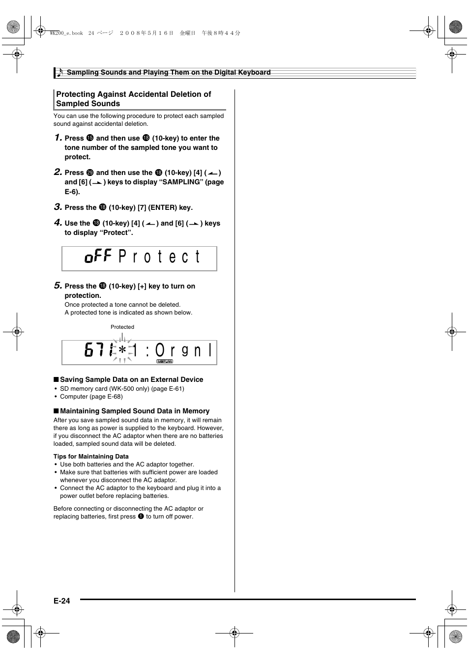 Casio wk 200 User Manual | Page 26 / 80