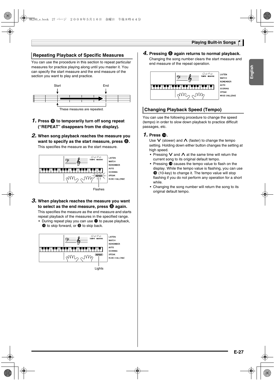 Casio wk 200 User Manual | Page 29 / 80