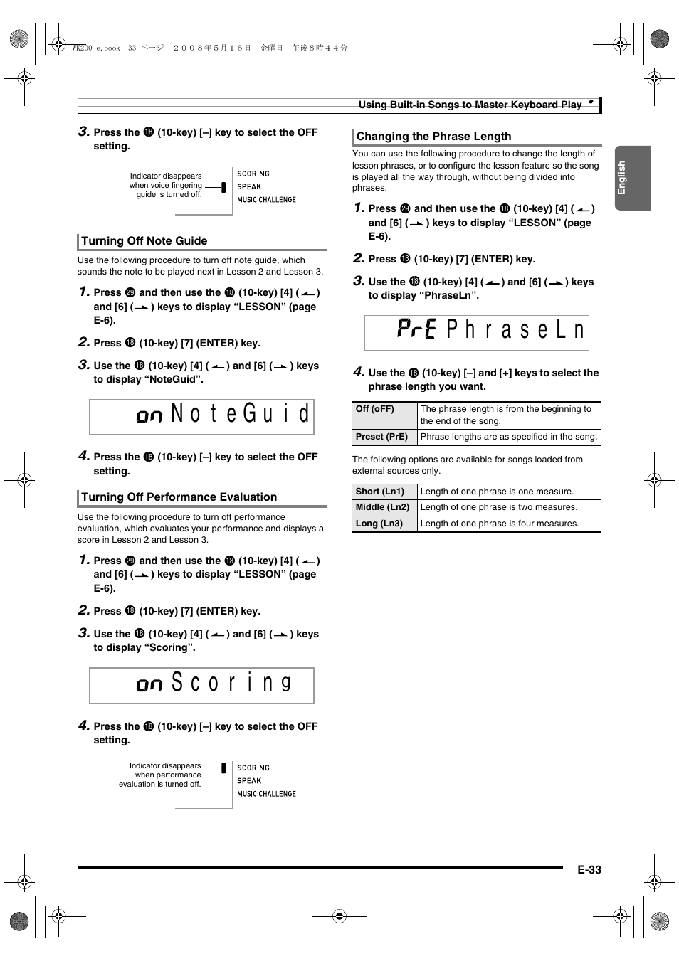 Casio wk 200 User Manual | Page 35 / 80