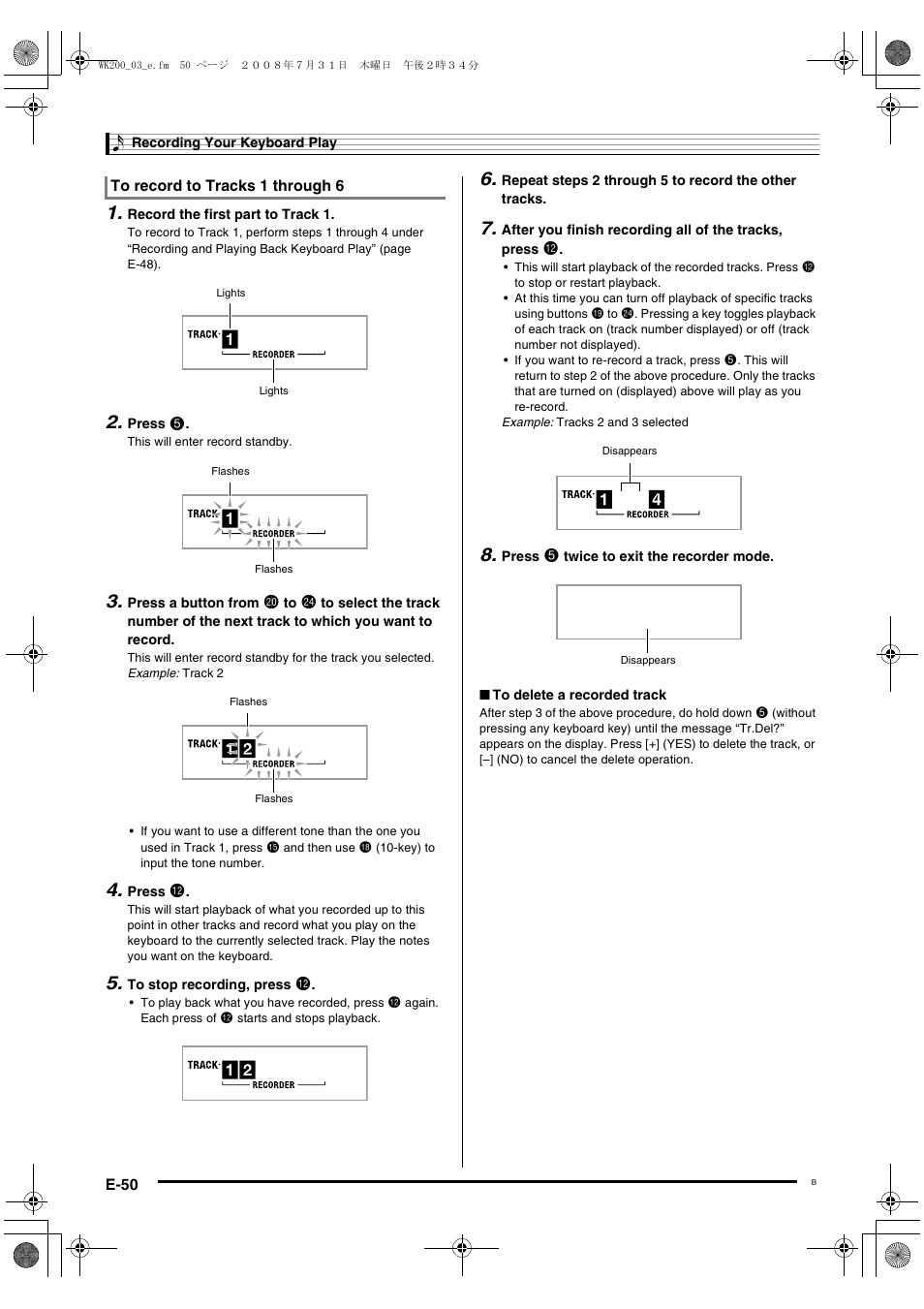 Casio wk 200 User Manual | Page 52 / 80