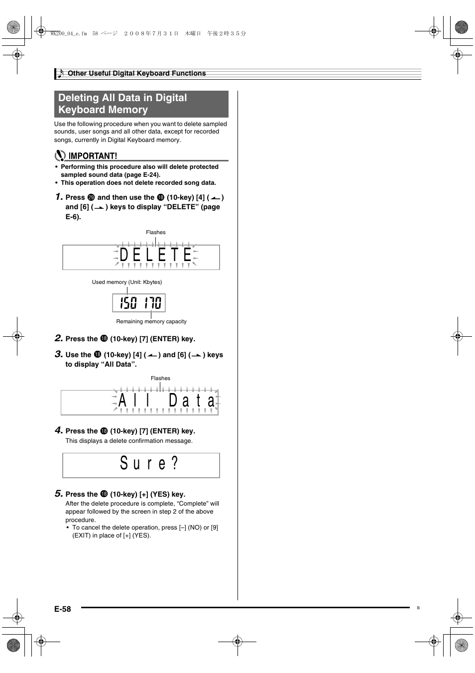S u r e | Casio wk 200 User Manual | Page 60 / 80