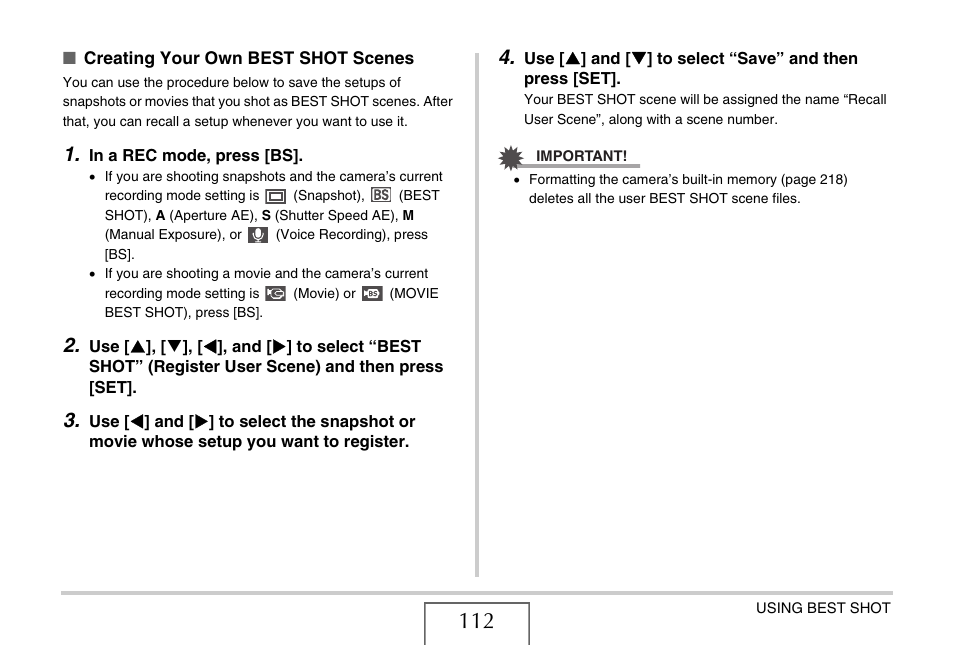 Casio EXILIM EX-Z1200 User Manual | Page 112 / 289