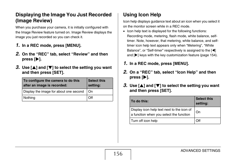 Using icon help | Casio EXILIM EX-Z1200 User Manual | Page 156 / 289