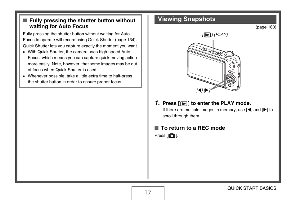 Viewing snapshots | Casio EXILIM EX-Z1200 User Manual | Page 17 / 289