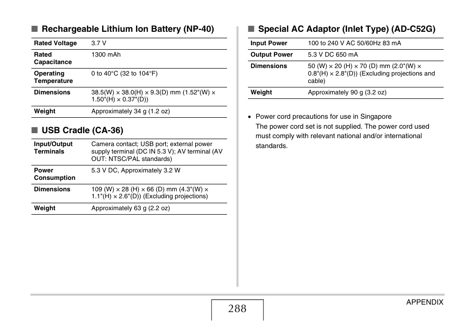 Casio EXILIM EX-Z1200 User Manual | Page 288 / 289