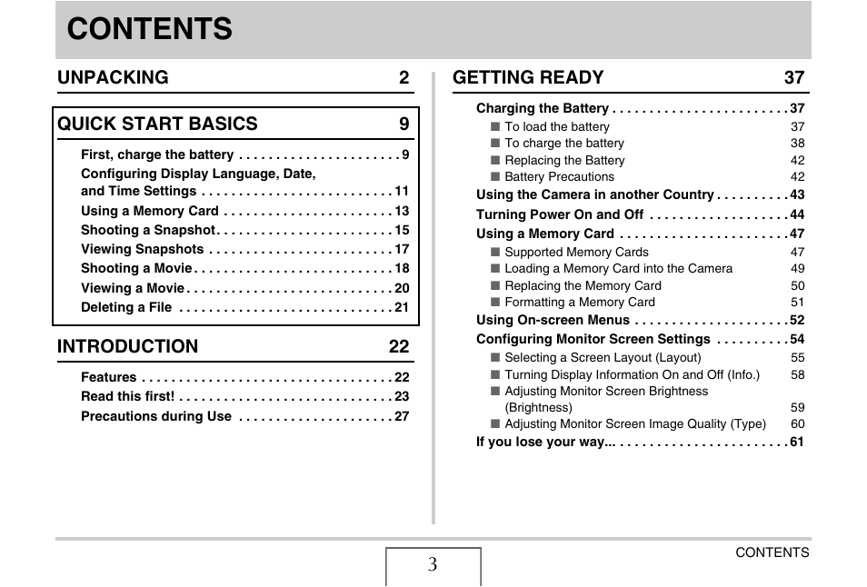 Casio EXILIM EX-Z1200 User Manual | Page 3 / 289