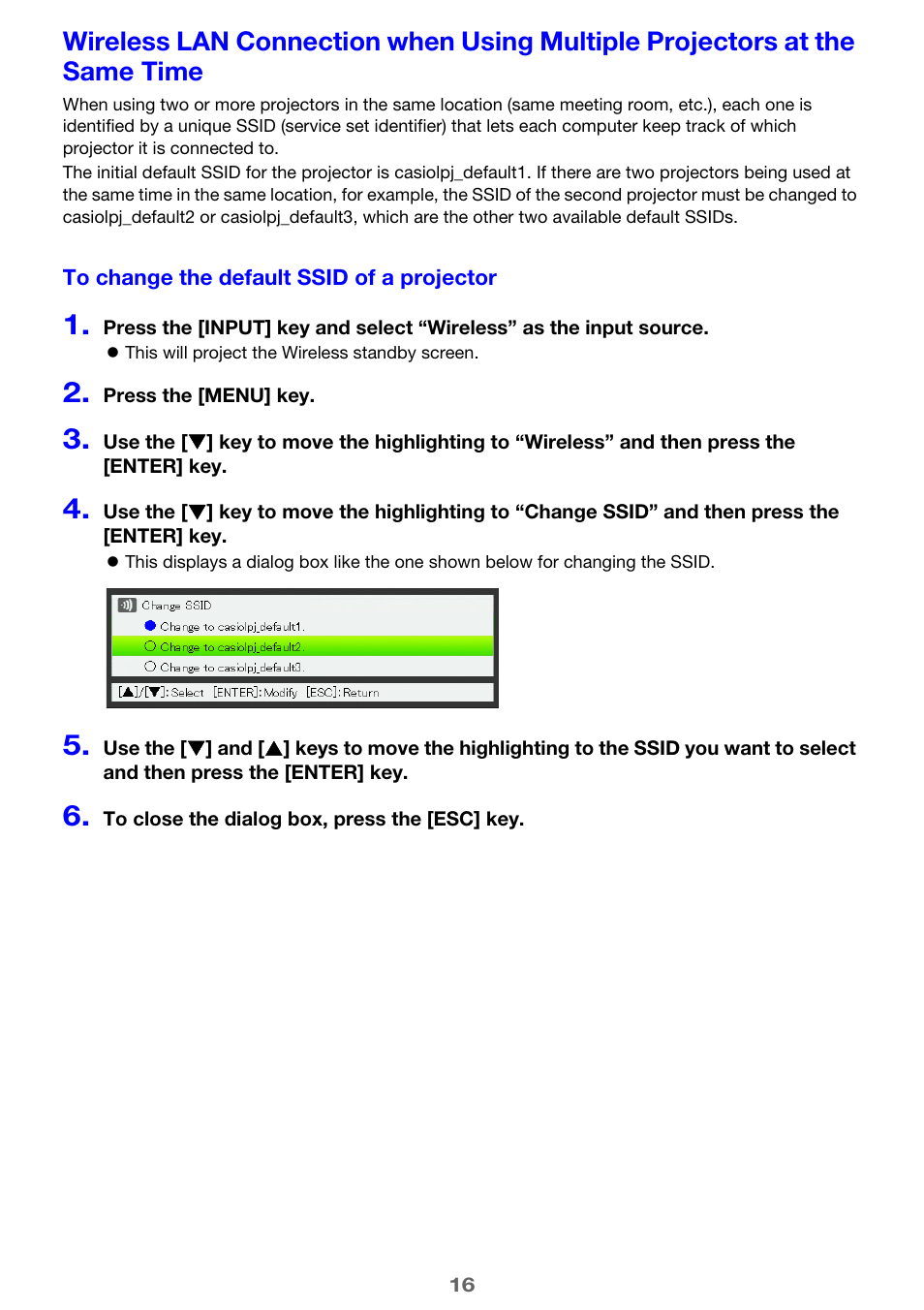 Casio XJ-A255V User Manual | Page 16 / 45