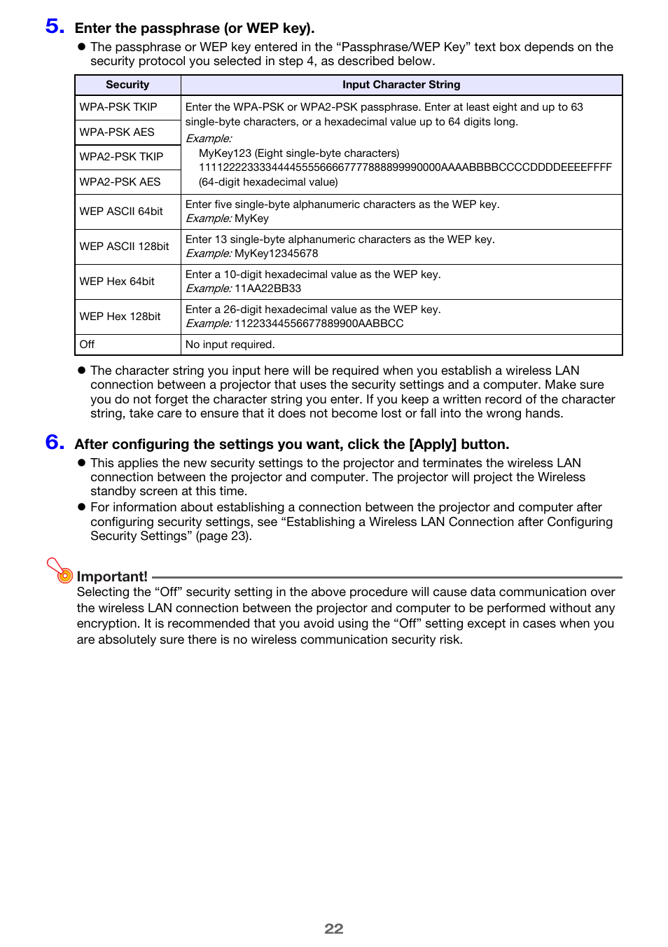 Casio XJ-A255V User Manual | Page 22 / 45