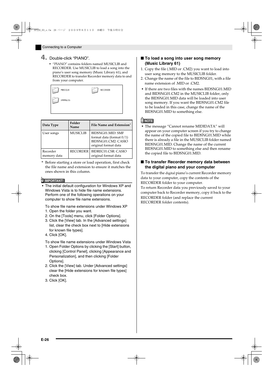 Casio Celviano AP-220 User Manual | Page 28 / 39