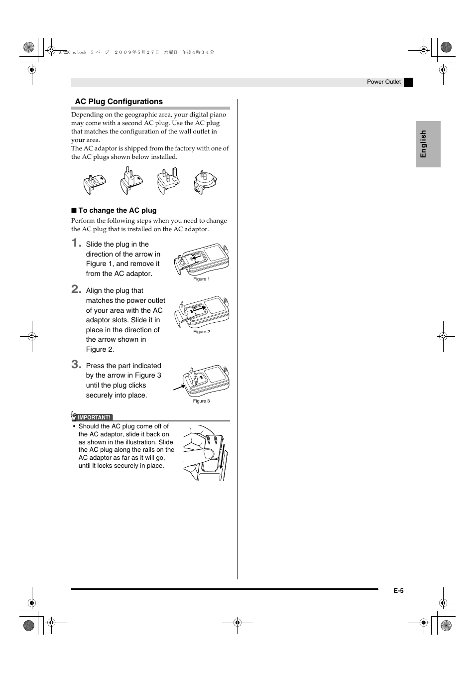 Casio Celviano AP-220 User Manual | Page 7 / 39