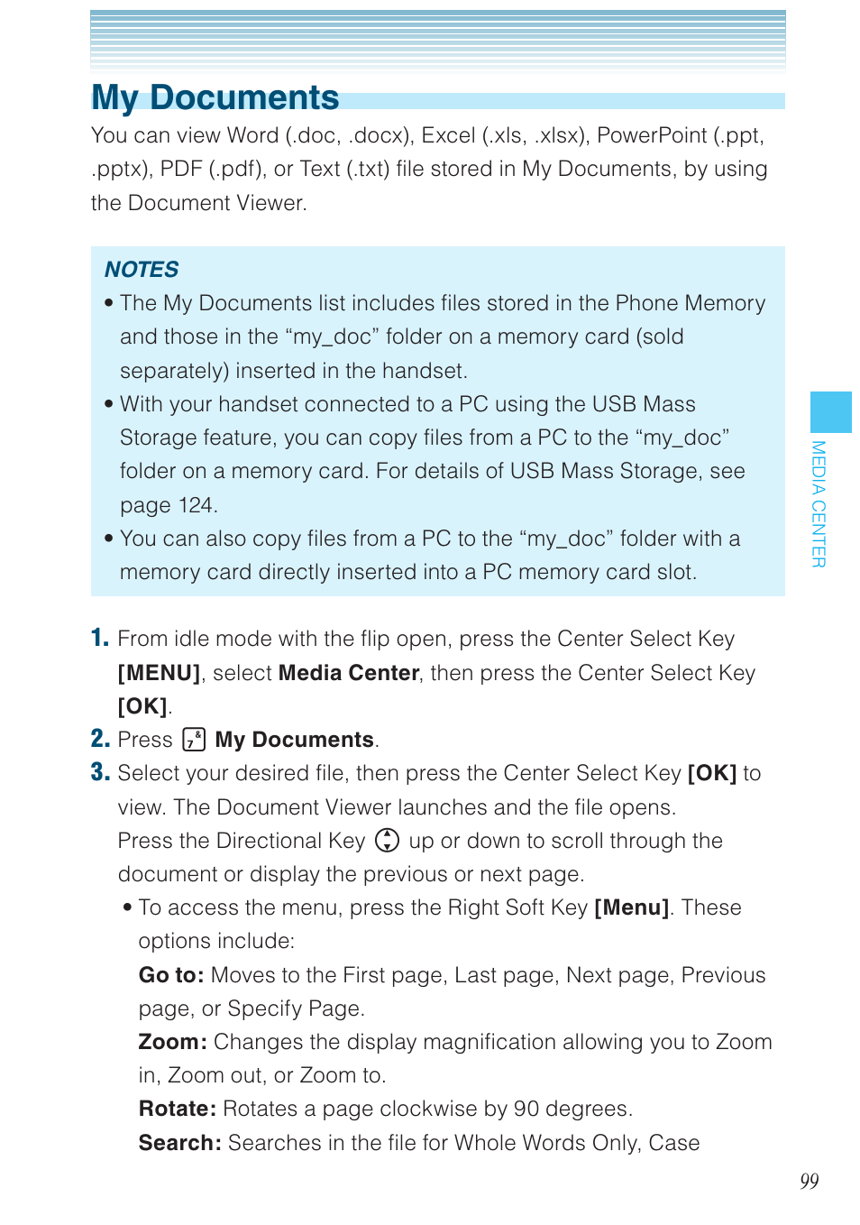 My documents | Casio G'zOne Brigade User Manual | Page 100 / 208